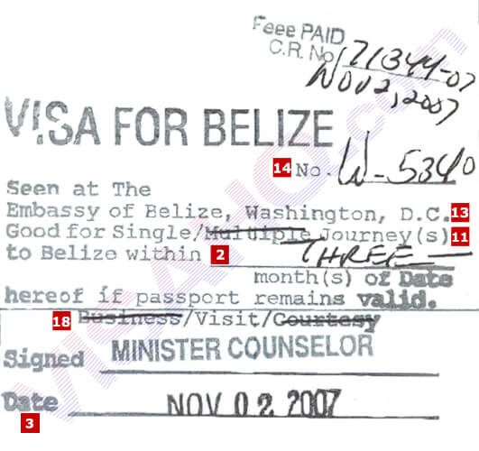 Visa Belize