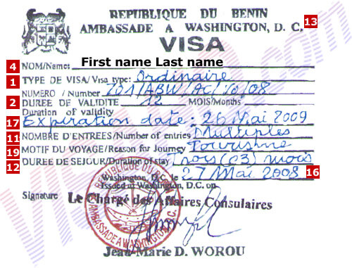 Visa Bénin Visa Bénin