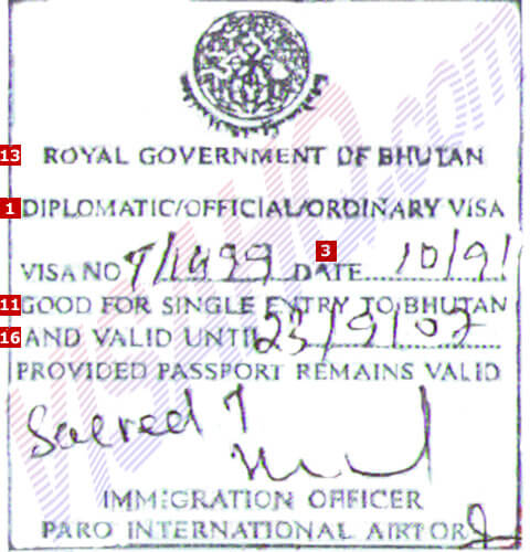 Visa Bhoutan