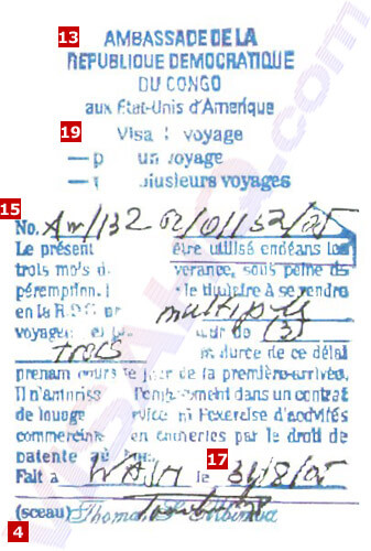 Visa République Démocratique du Congo Visa République Démocratique du Congo