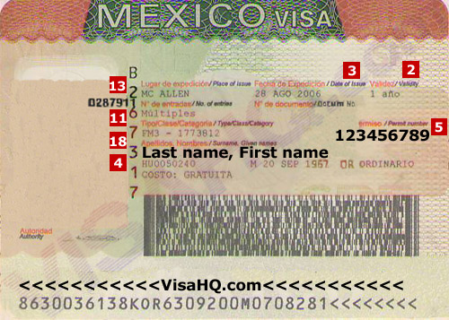 Visa Mexique