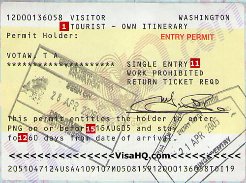 Visa Papouasie Nouvelle Guinée Visa Papouasie Nouvelle Guinée