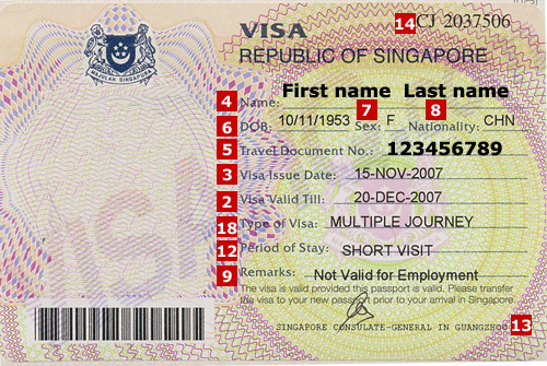 Visa Singapour Visa Singapour