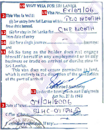 Visa Sri Lanka Visa Sri Lanka